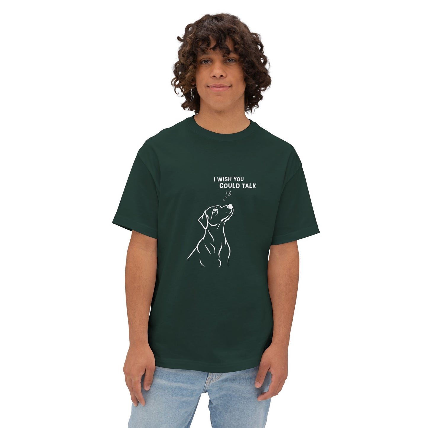 Unisex Oversized Boxy Tee, Dog Wish