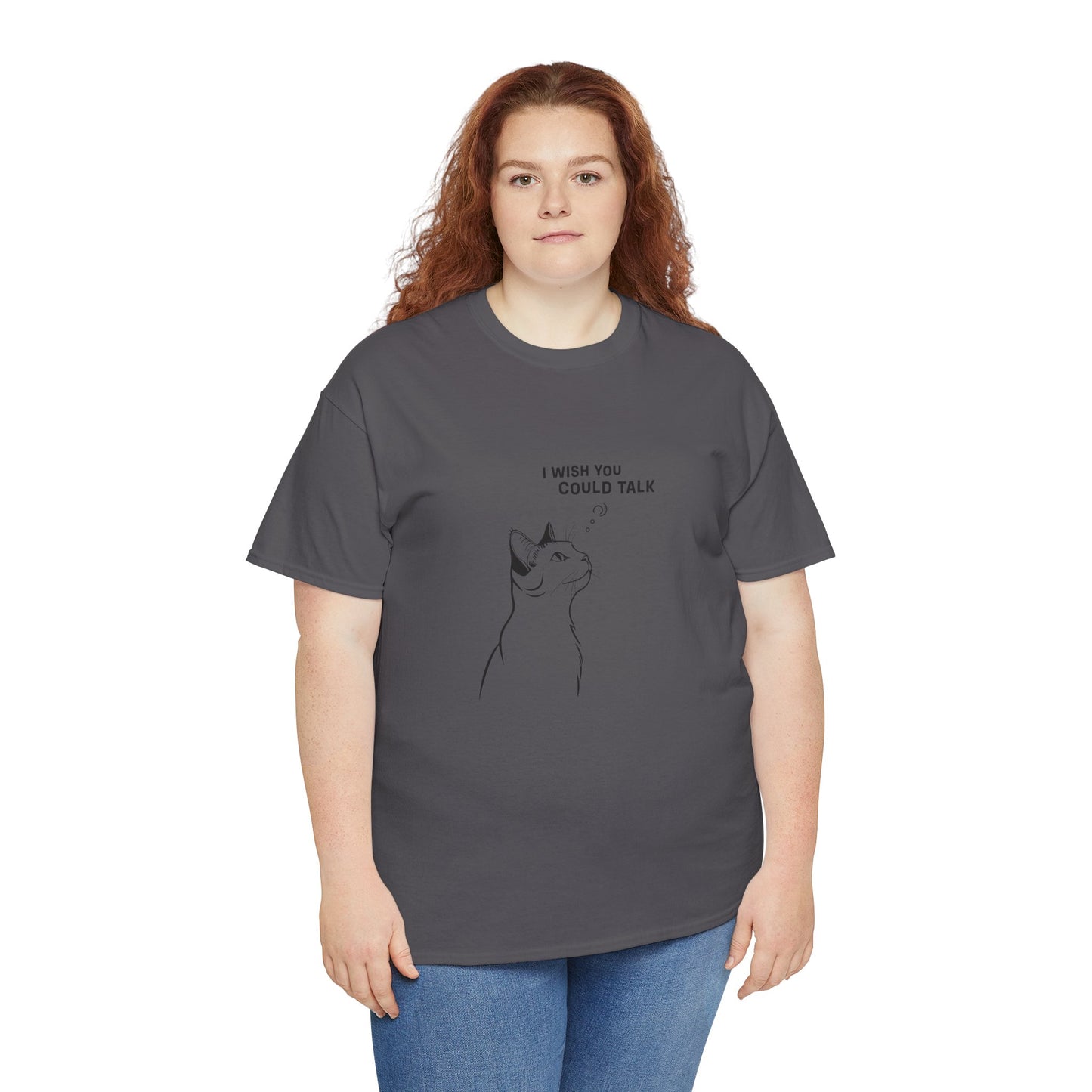 Unisex Heavy Cotton Tee, Cat Wish