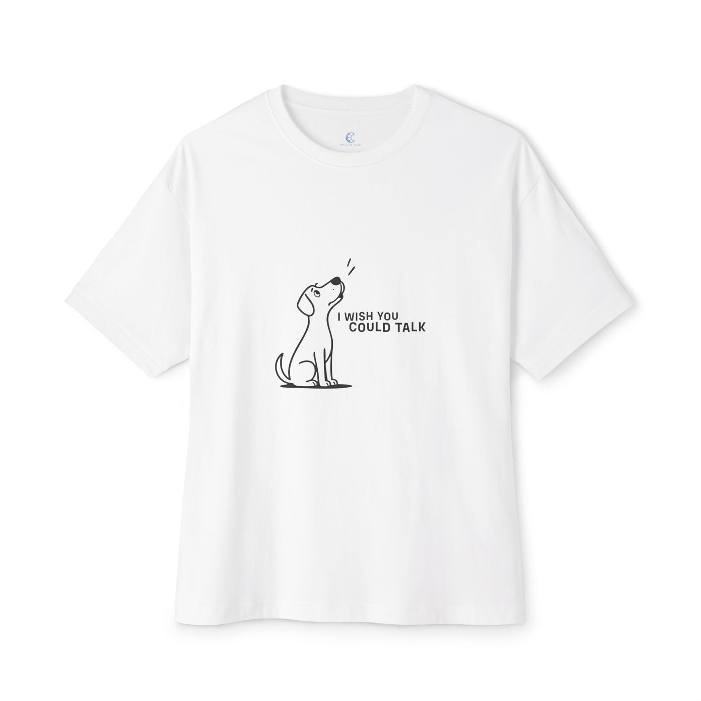 Unisex Oversized Boxy Tee, Toon Dog Wish