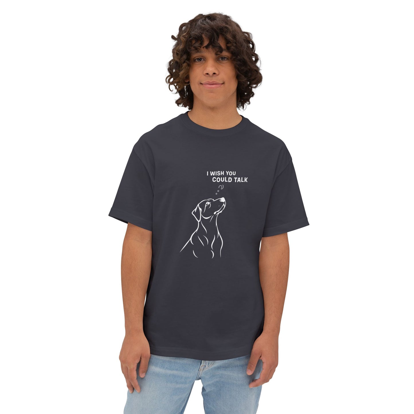 Unisex Oversized Boxy Tee, Dog Wish