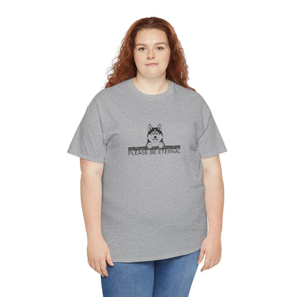 Unisex Heavy Cotton Tee, Eternal Husky
