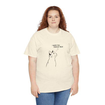 Unisex Heavy Cotton Tee, Cat Wish