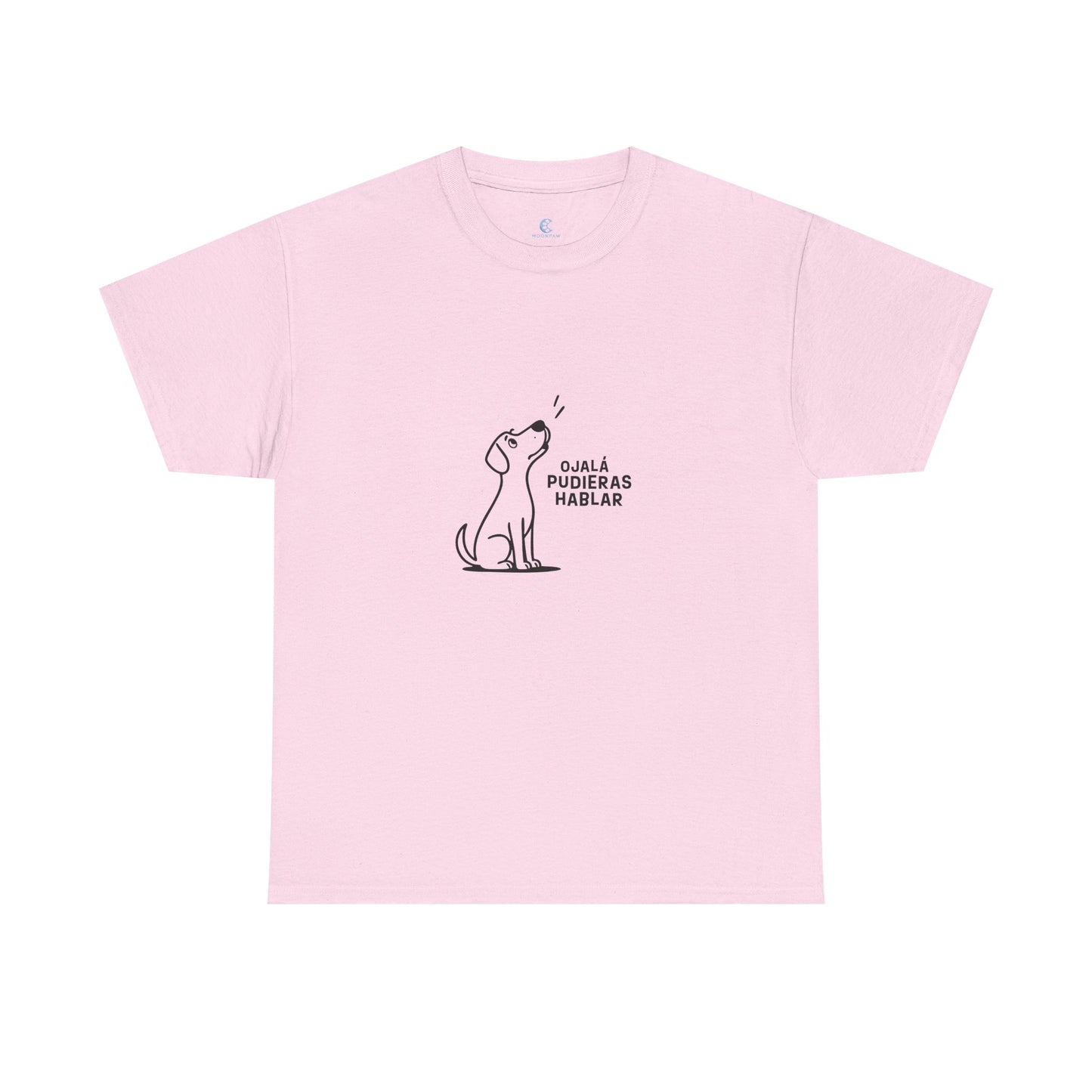Unisex Heavy Cotton Tee, Toon Dog Wish, Spanish