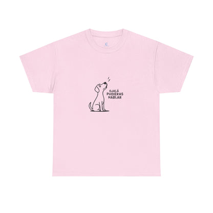 Unisex Heavy Cotton Tee, Toon Dog Wish, Spanish