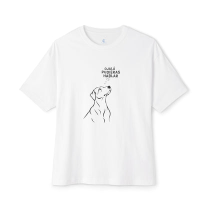 Unisex Oversized Boxy Tee, Dog Wish, Spanish