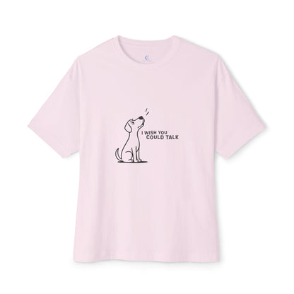 Unisex Oversized Boxy Tee, Toon Dog Wish
