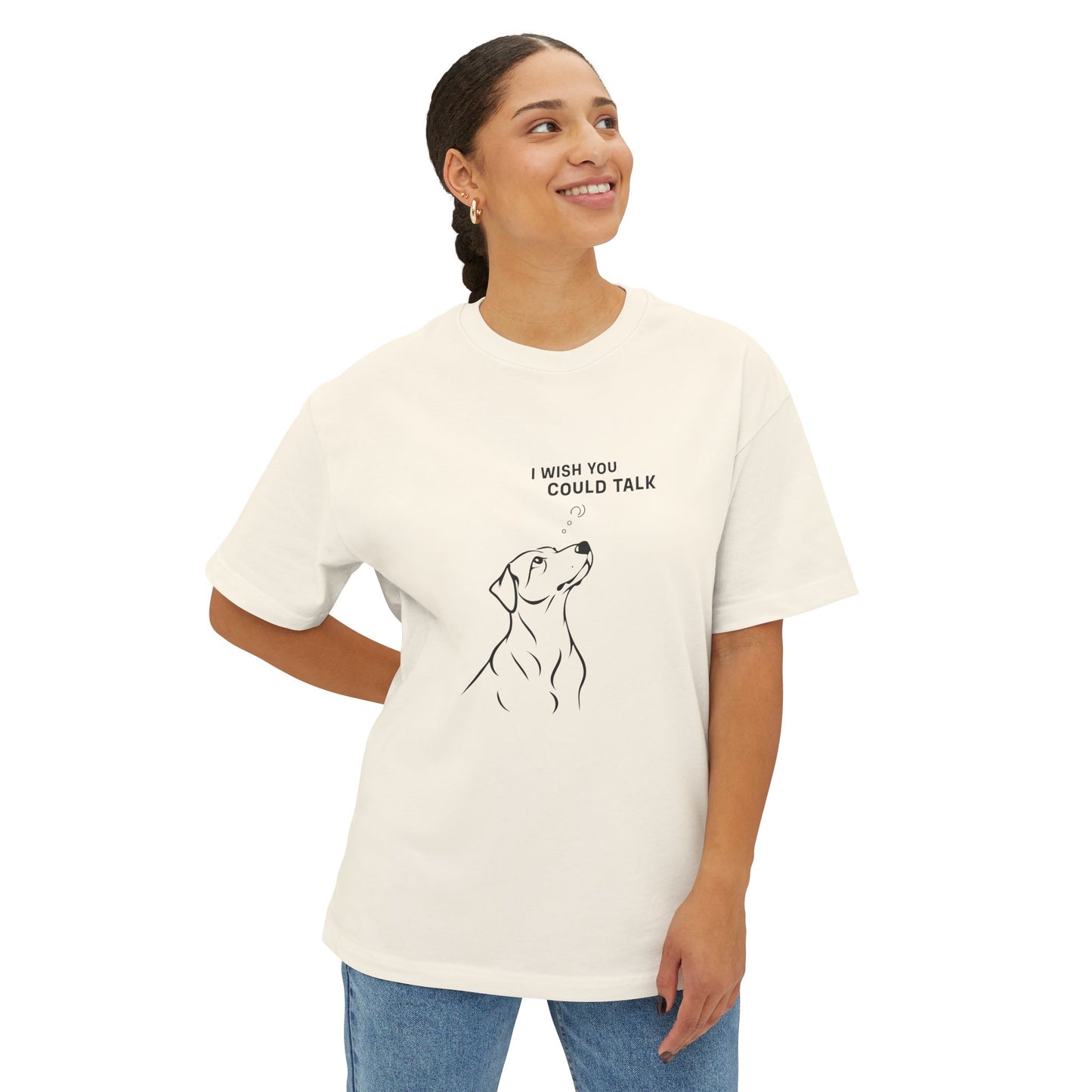 Unisex Oversized Boxy Tee, Dog Wish
