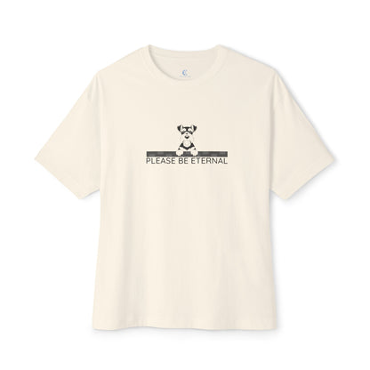 Unisex Oversized Boxy Tee, Eternal Schnauzer
