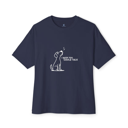 Unisex Oversized Boxy Tee, Toon Dog Wish