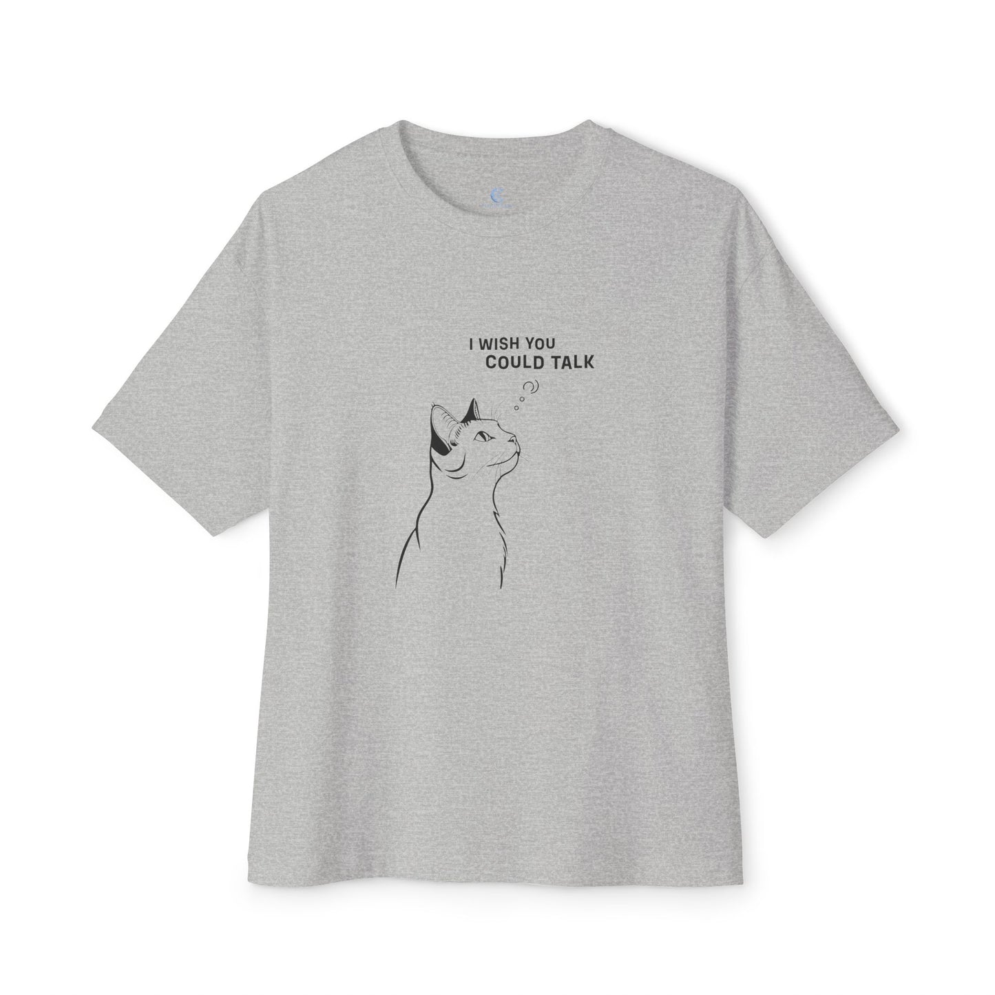 Unisex Oversized Boxy Tee, Cat Wish