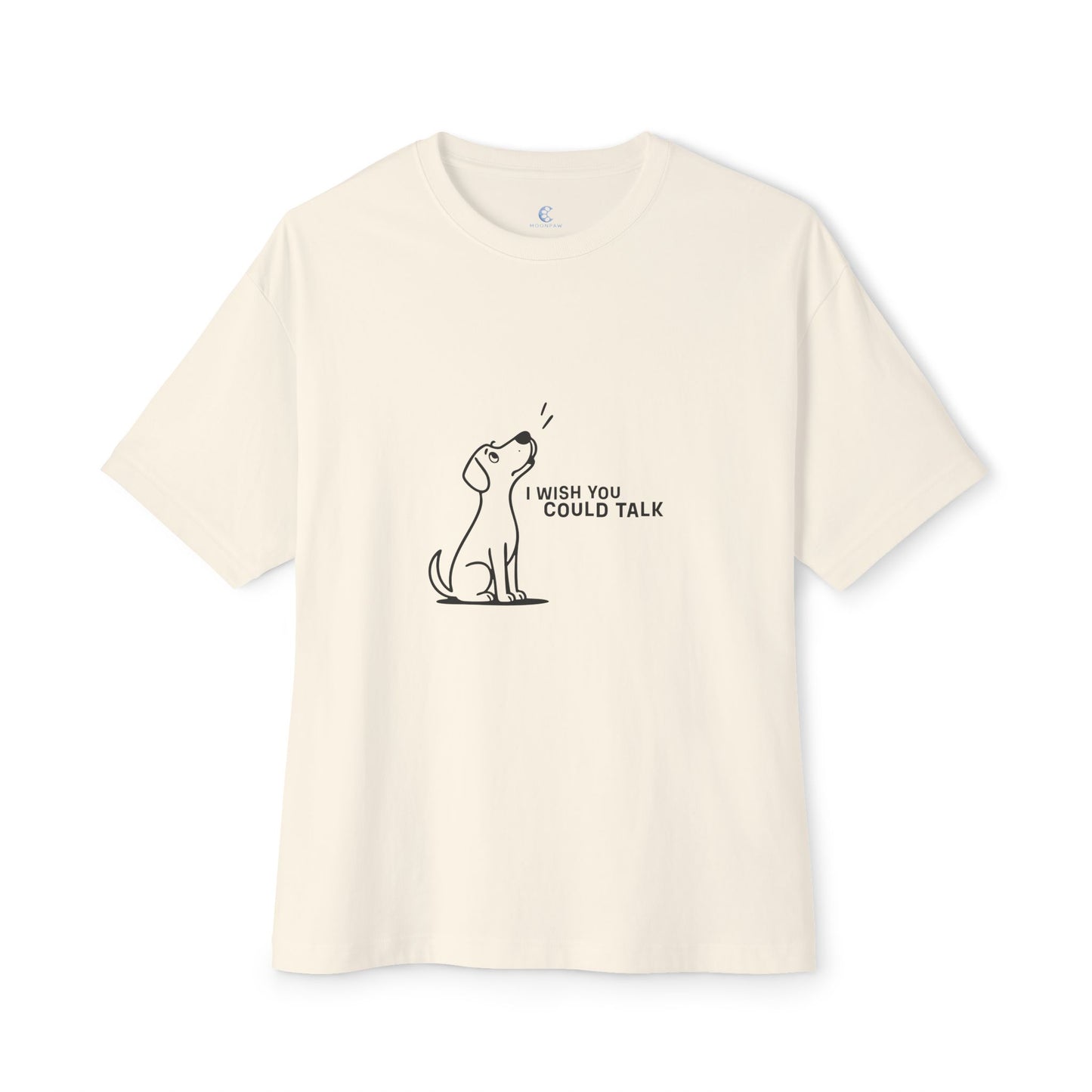 Unisex Oversized Boxy Tee, Toon Dog Wish