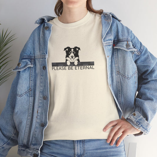 Unisex Heavy Cotton Tee, Eternal Collie