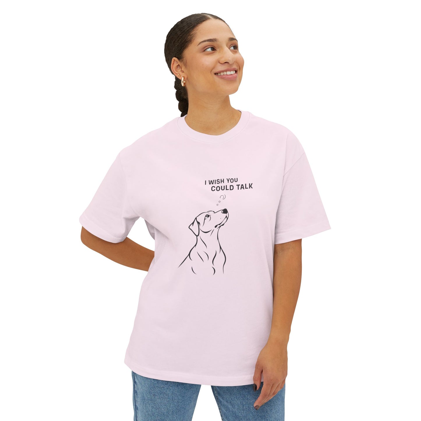 Unisex Oversized Boxy Tee, Dog Wish