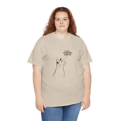Unisex Heavy Cotton Tee, Cat Wish, Spanish