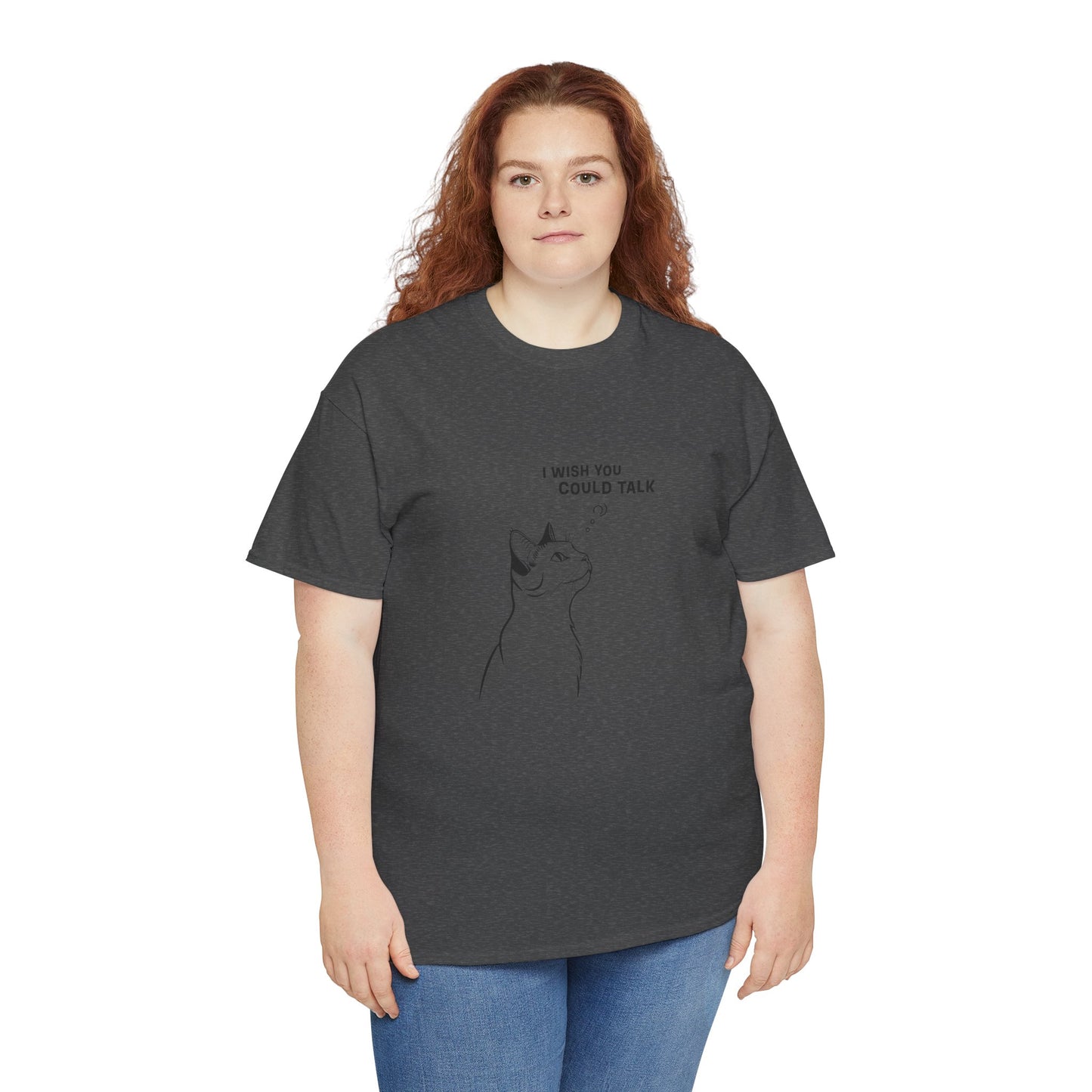 Unisex Heavy Cotton Tee, Cat Wish