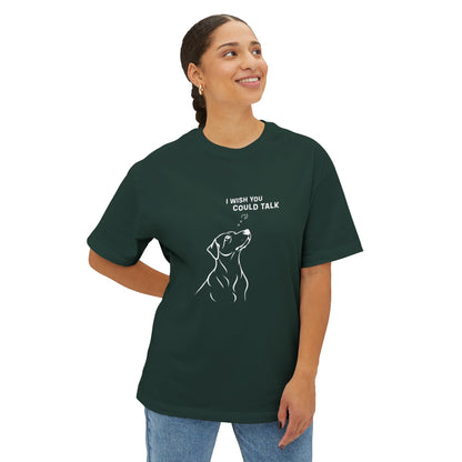 Unisex Oversized Boxy Tee, Dog Wish