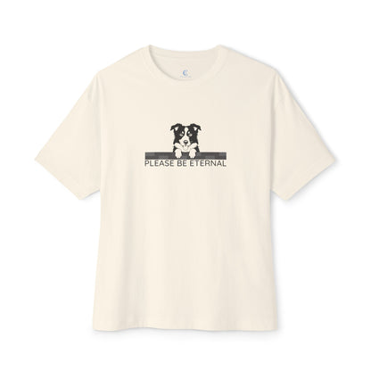 Unisex Oversized Boxy Tee, Eternal Collie