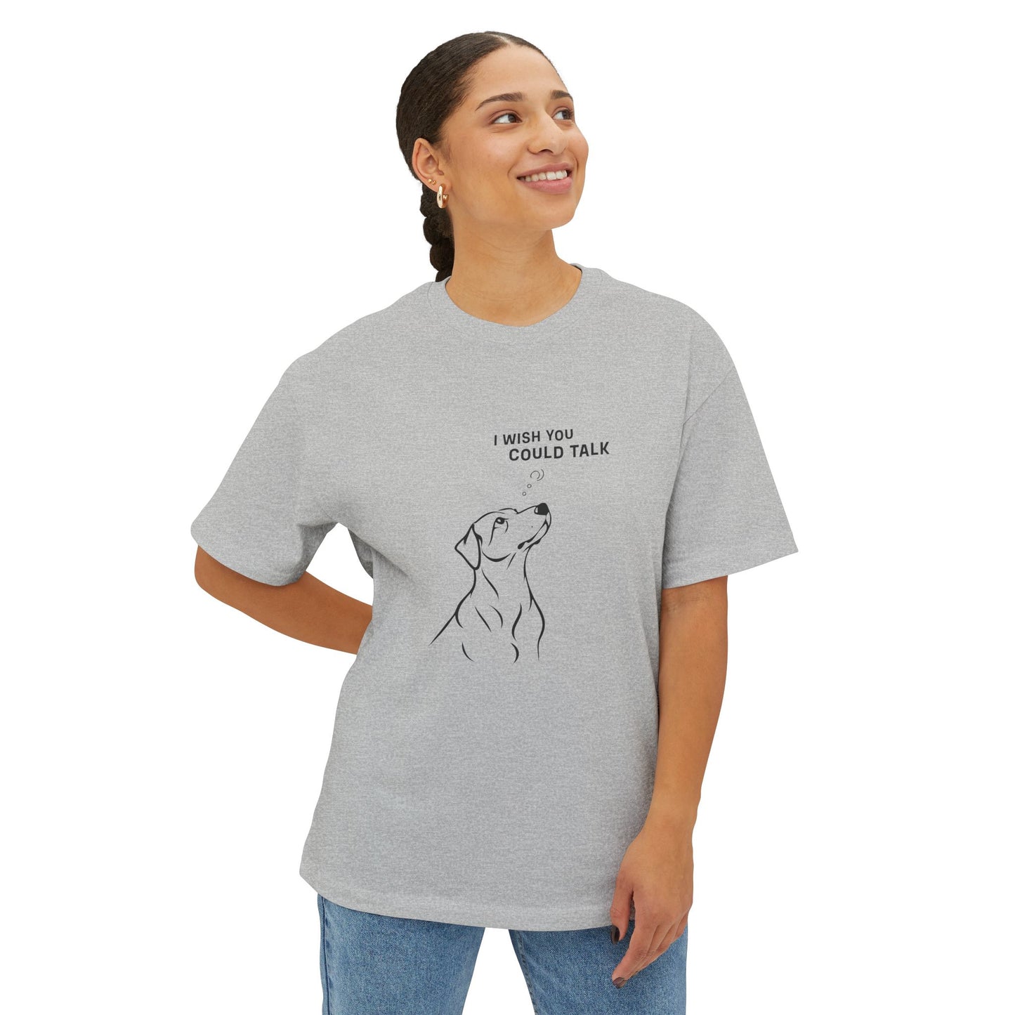 Unisex Oversized Boxy Tee, Dog Wish