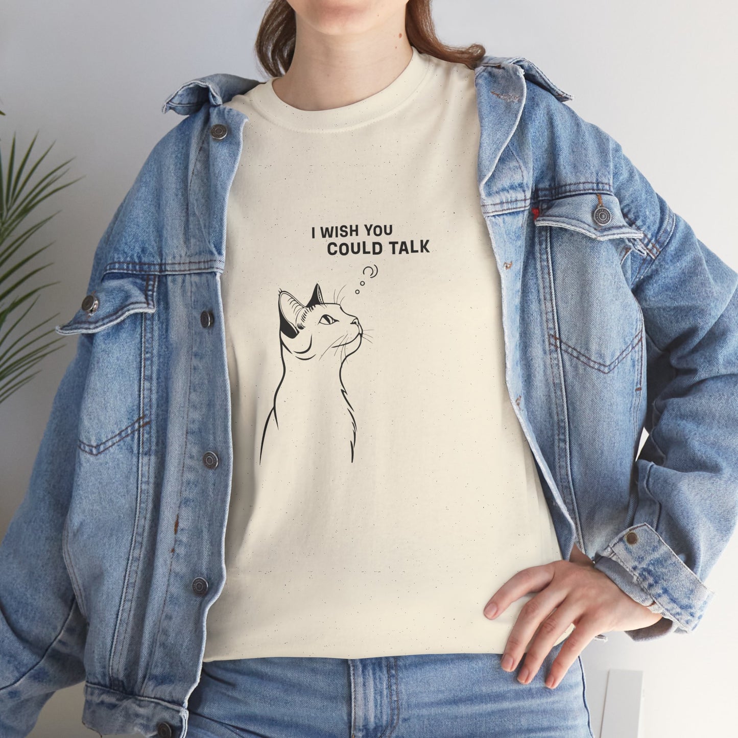 Unisex Heavy Cotton Tee, Cat Wish