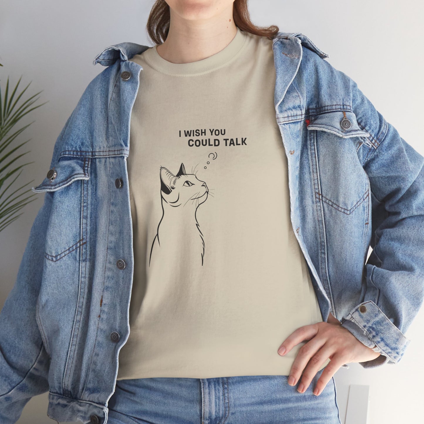 Unisex Heavy Cotton Tee, Cat Wish