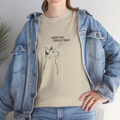 Unisex Heavy Cotton Tee, Cat Wish