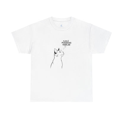 Unisex Heavy Cotton Tee, Cat Wish, Spanish