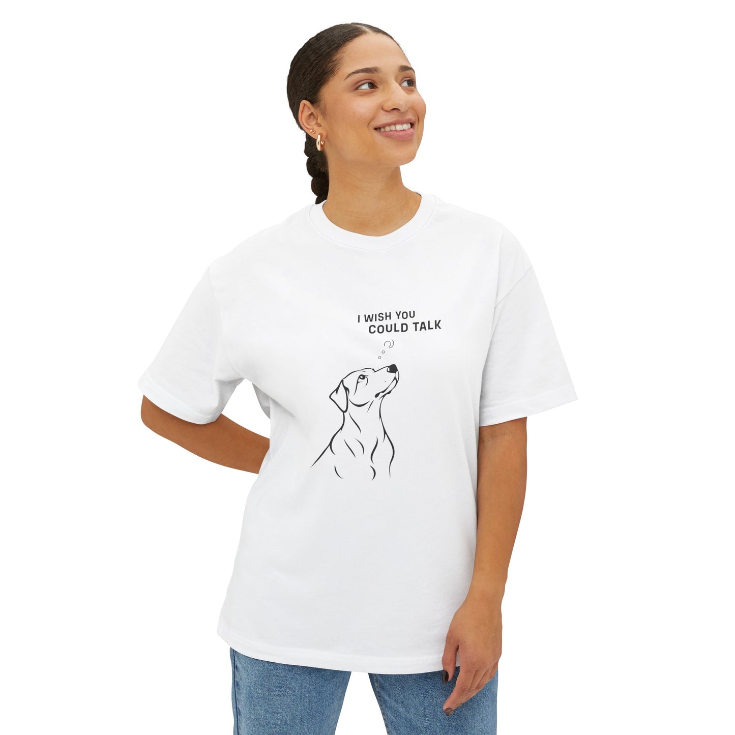 Unisex Oversized Boxy Tee, Dog Wish