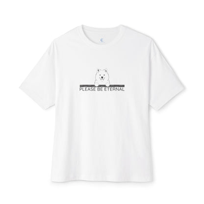 Unisex Oversized Boxy Tee, Eternal Samoyed