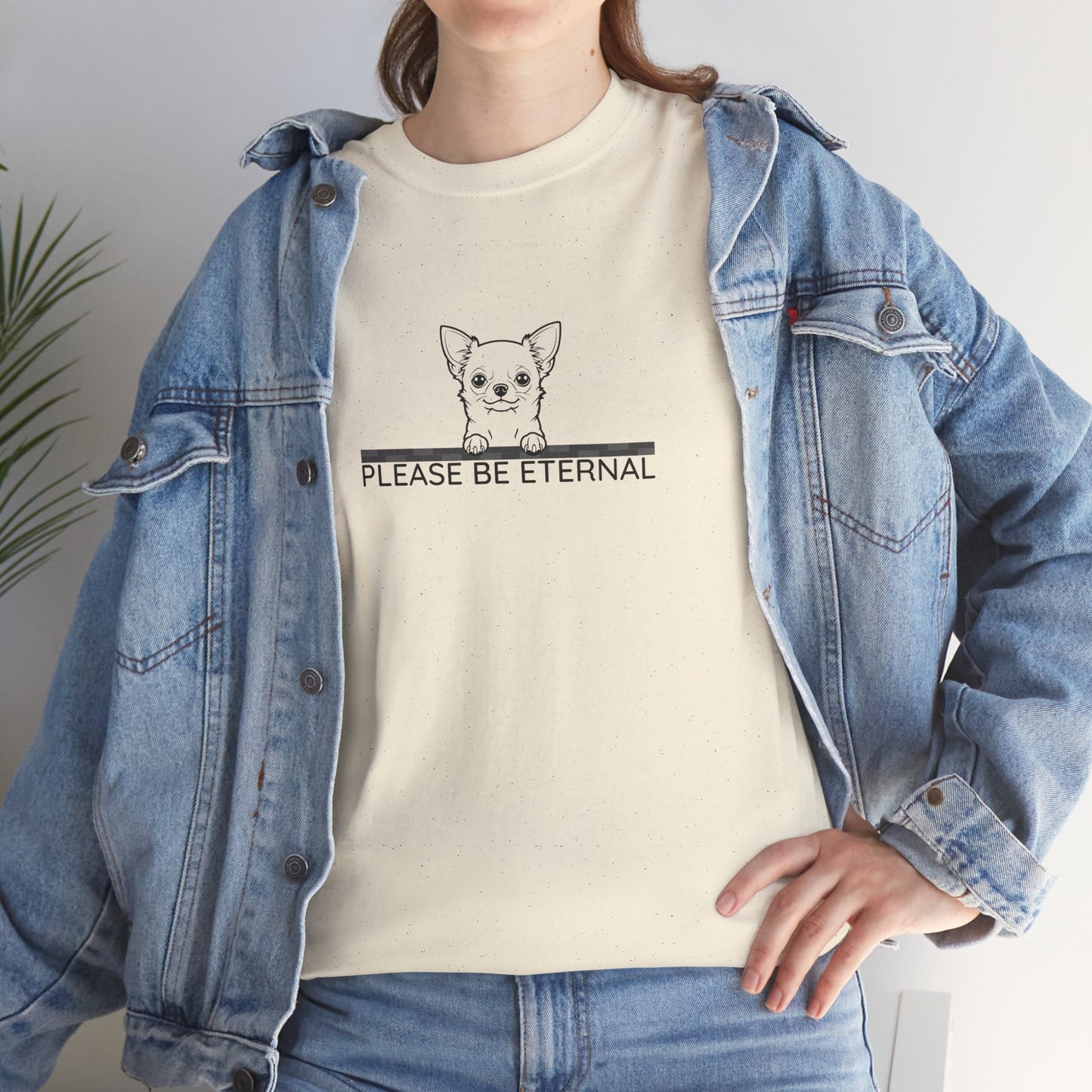 Unisex Heavy Cotton Tee, Eternal Chihuahua