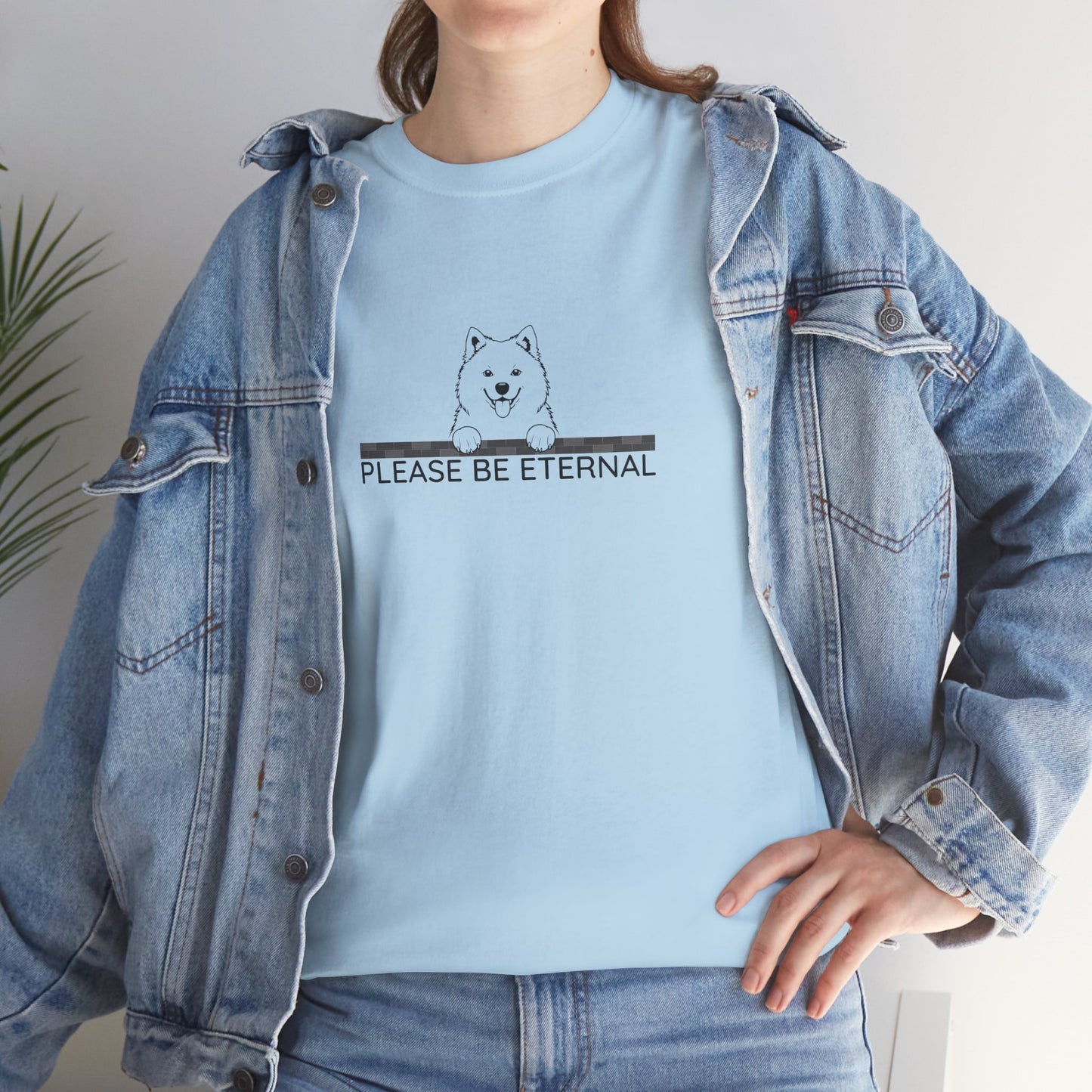 Unisex Heavy Cotton Tee, Eternal Samoyed