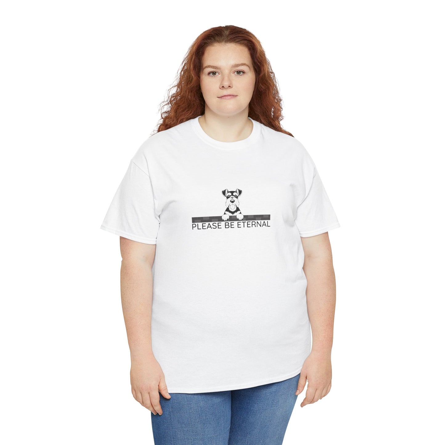 Unisex Heavy Cotton Tee, Eternal Schnauzer