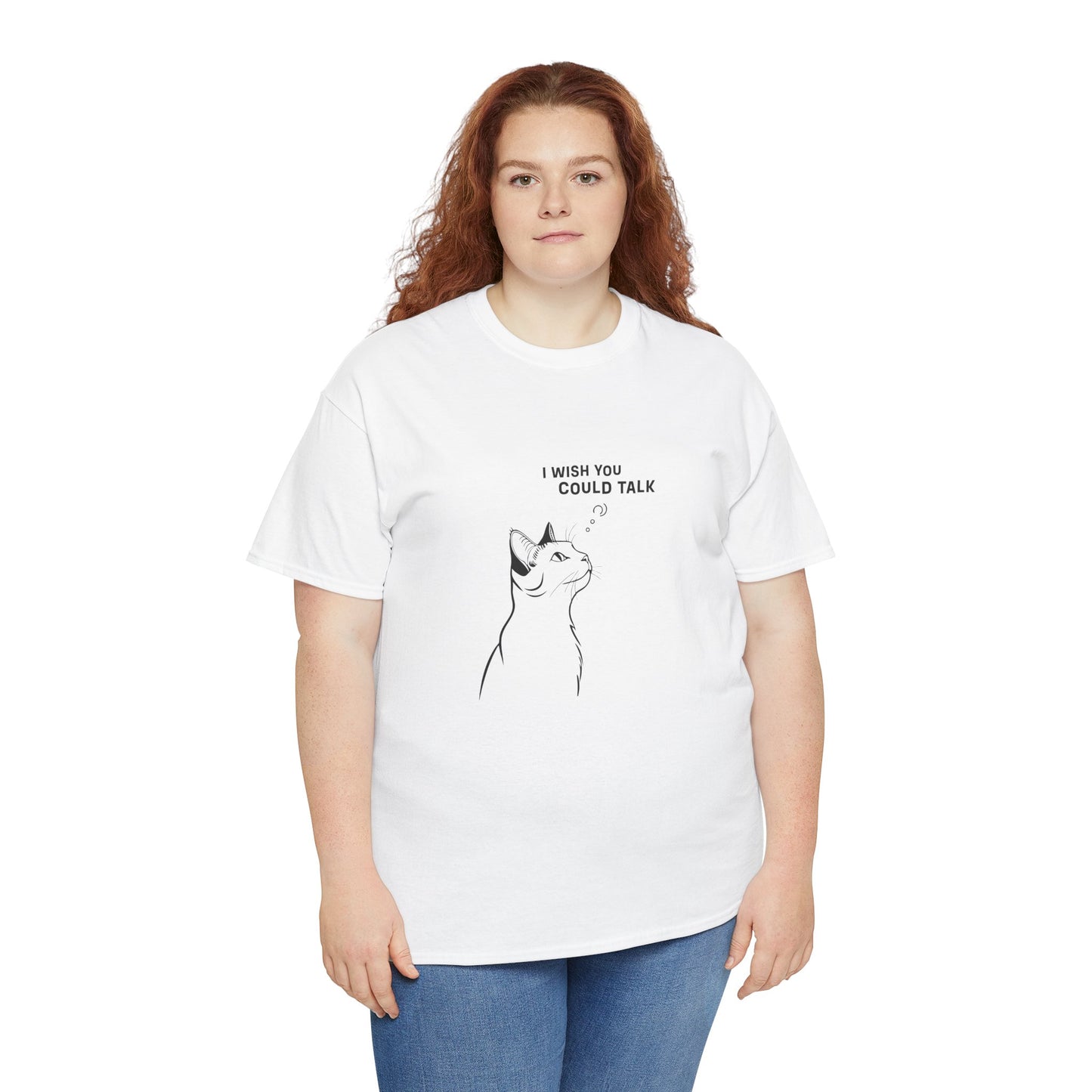 Unisex Heavy Cotton Tee, Cat Wish