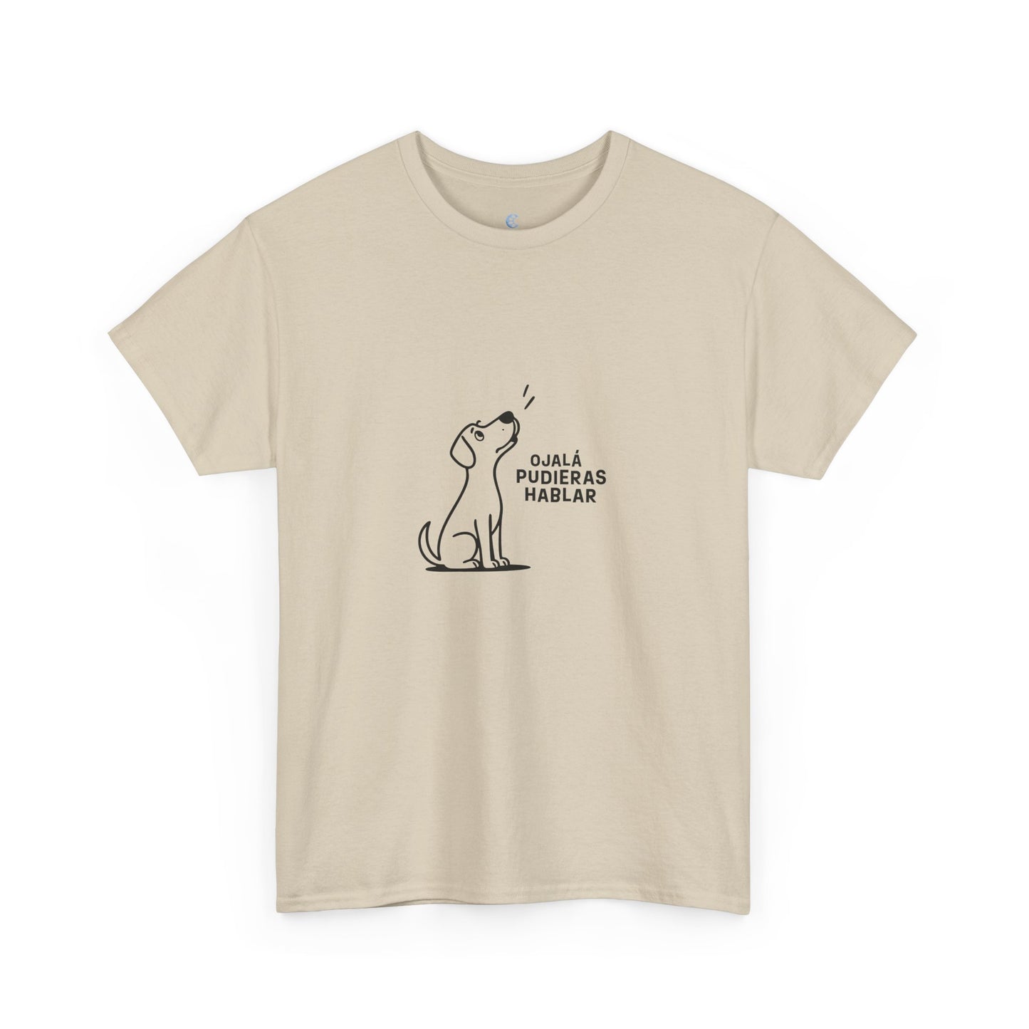 Unisex Heavy Cotton Tee, Toon Dog Wish, Spanish