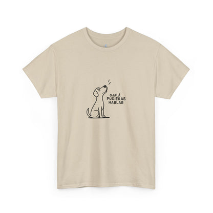 Unisex Heavy Cotton Tee, Toon Dog Wish, Spanish