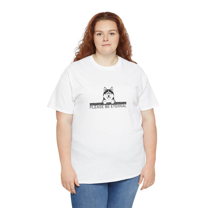Unisex Heavy Cotton Tee, Eternal Husky
