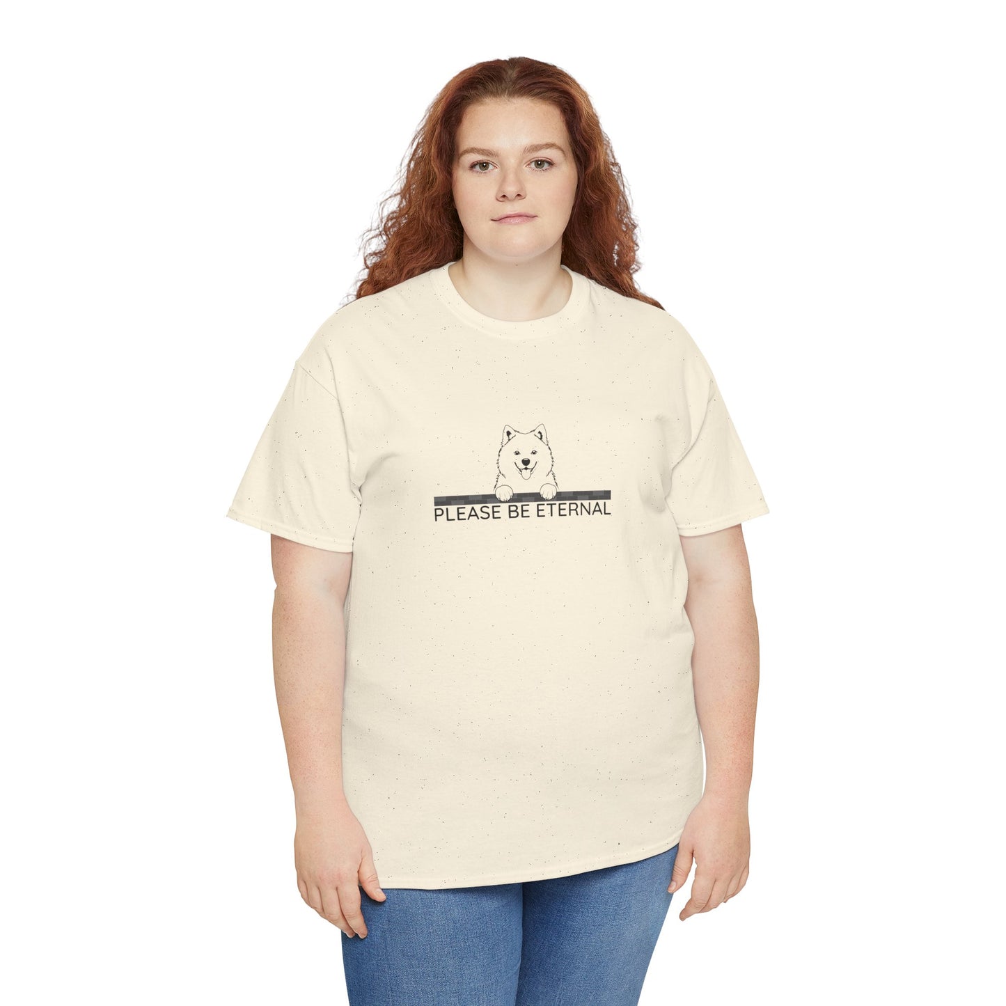 Unisex Heavy Cotton Tee, Eternal Samoyed