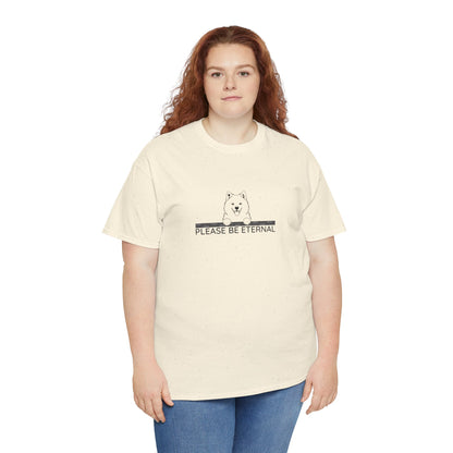 Unisex Heavy Cotton Tee, Eternal Samoyed