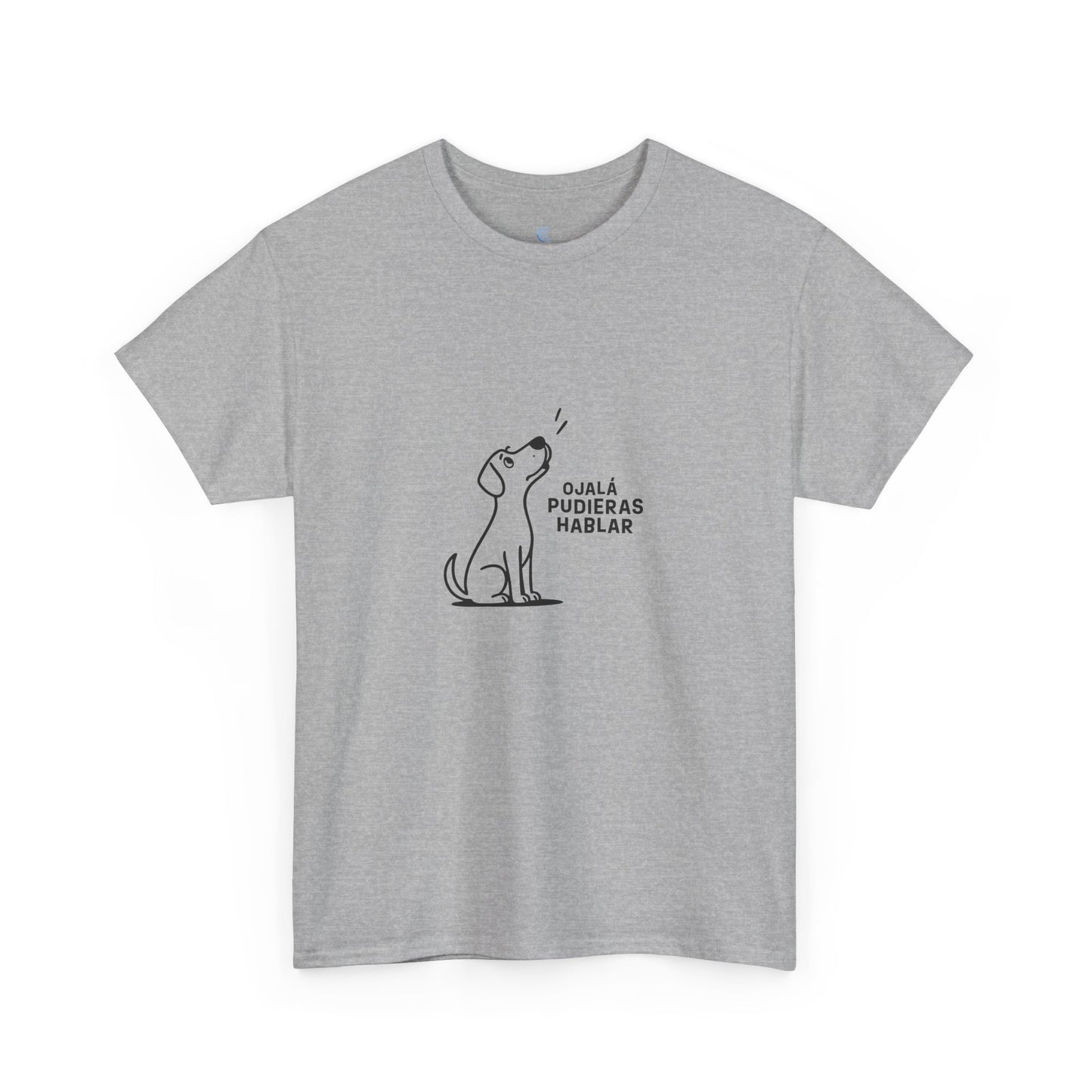 Unisex Heavy Cotton Tee, Toon Dog Wish, Spanish
