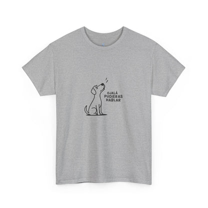 Unisex Heavy Cotton Tee, Toon Dog Wish, Spanish