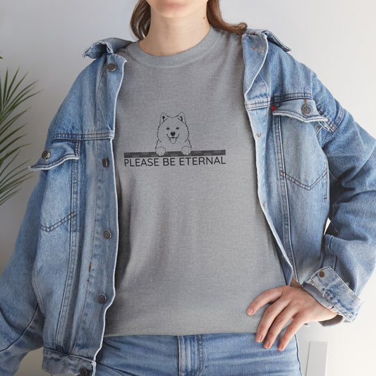 Unisex Heavy Cotton Tee, Eternal Samoyed