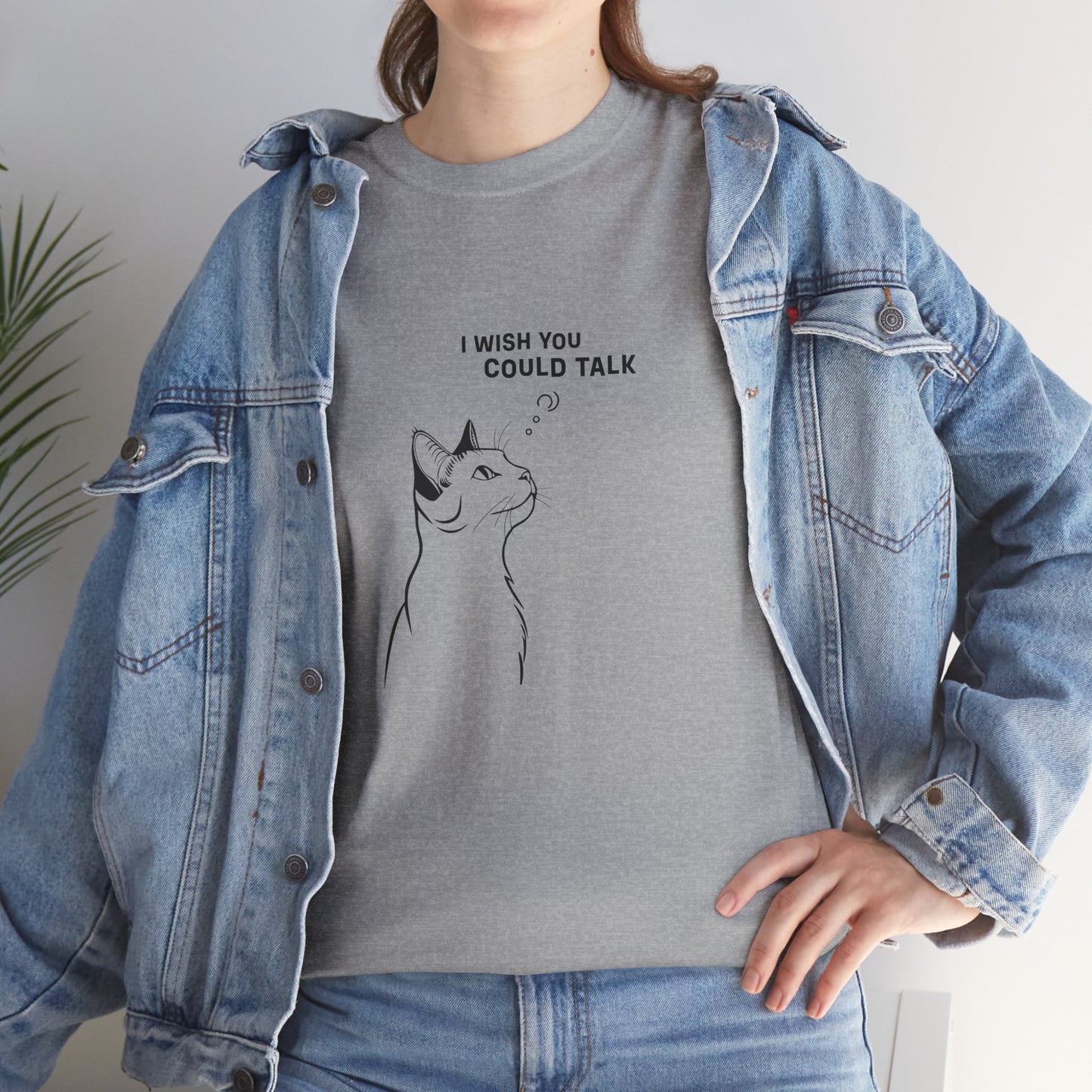Unisex Heavy Cotton Tee, Cat Wish