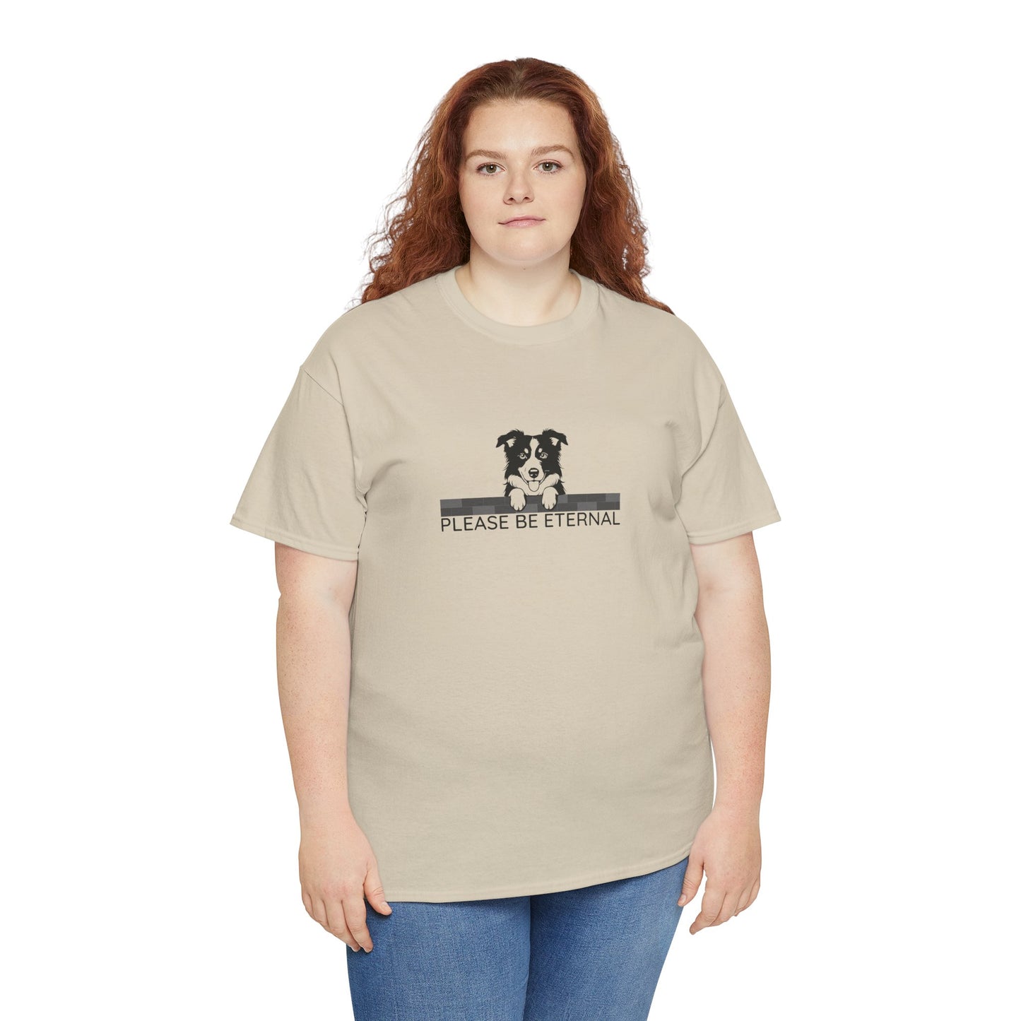 Unisex Heavy Cotton Tee, Eternal Collie