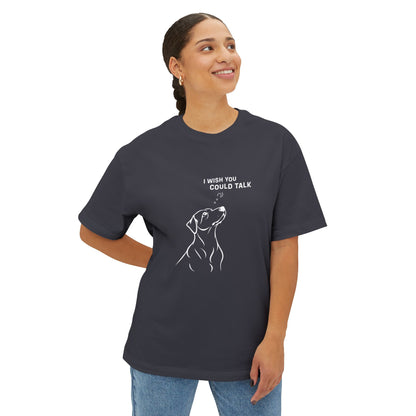 Unisex Oversized Boxy Tee, Dog Wish