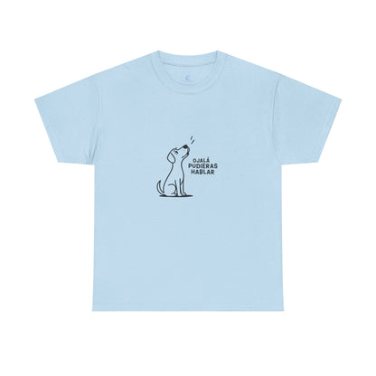 Unisex Heavy Cotton Tee, Toon Dog Wish, Spanish
