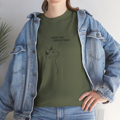 Unisex Heavy Cotton Tee, Cat Wish
