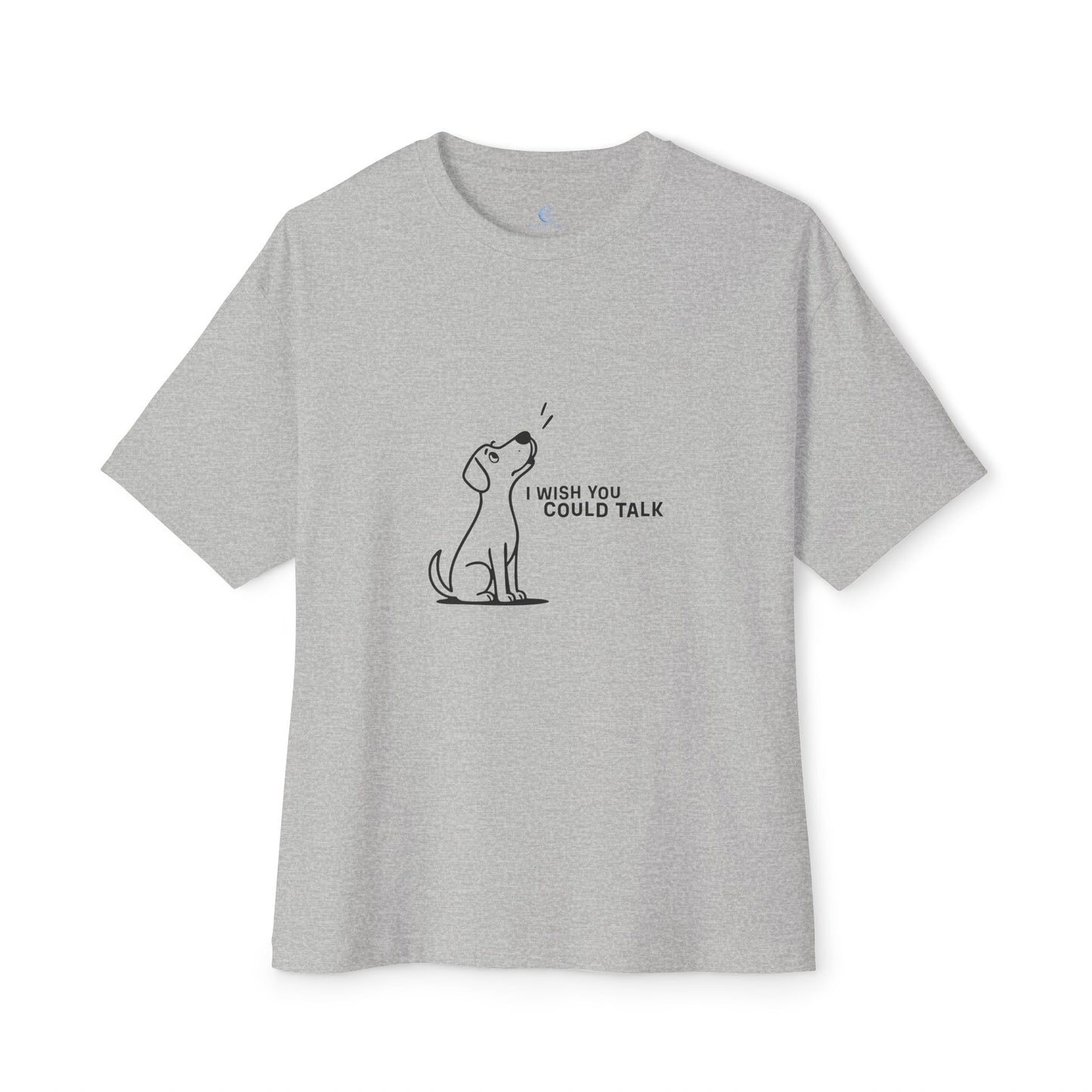 Unisex Oversized Boxy Tee, Toon Dog Wish
