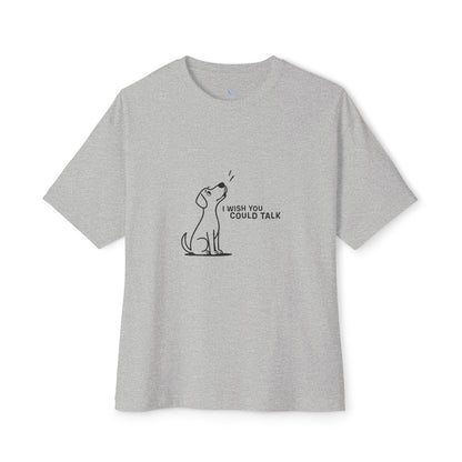 Unisex Oversized Boxy Tee, Toon Dog Wish