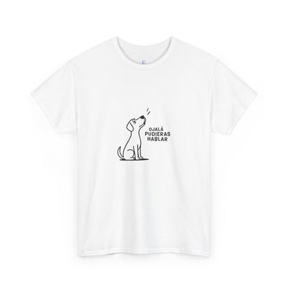 Unisex Heavy Cotton Tee, Toon Dog Wish, Spanish