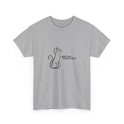 Unisex Heavy Cotton Tee, Toon Cat Wish