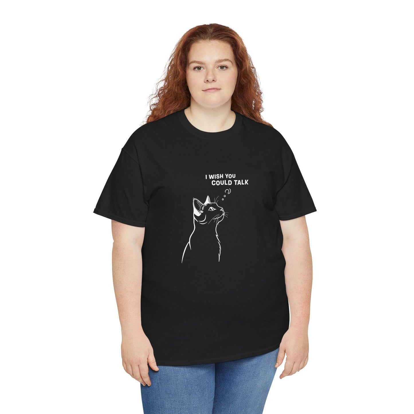 Unisex Heavy Cotton Tee, Cat Wish